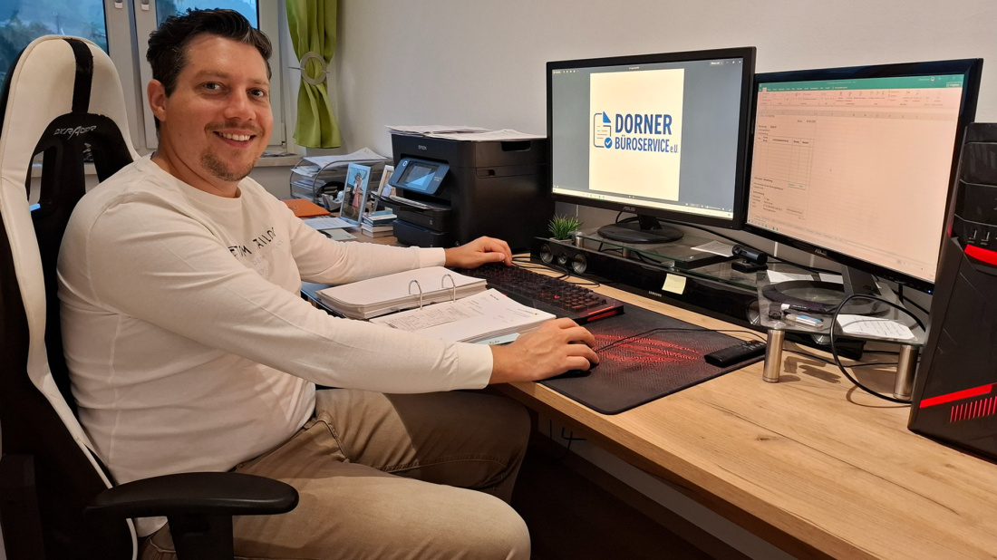 Patrick Dorners Spezialität sind gut organisierte Büroabläufe. Für das einfache Schreiben, Ablegen und ­Versenden von Rechnungen und Angeboten hat er eine eigene Excellösung entwickelt.
