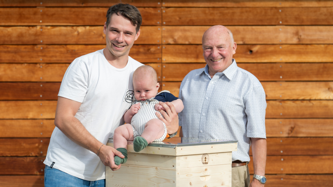 Drei Generationen Wolte: Simon mit Sohn Maxi und Seniorchef Heinz Wolte.